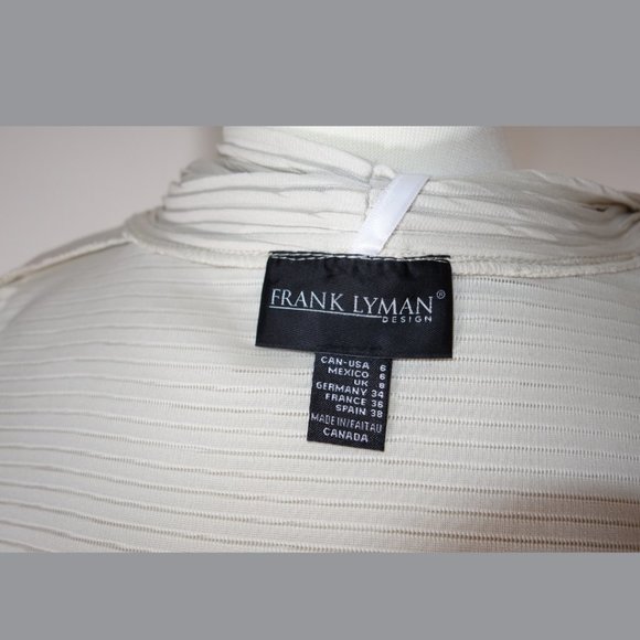Frank Lyman Cream Cardigan Coat - size 6 - Picture 15 of 16